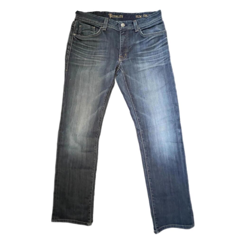 Fidelity Denim Slim Jim Jeans Blue Dark Wash Slim Straight 32x32